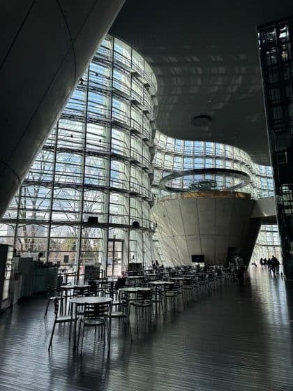 The atrium of a museum in Tokyo